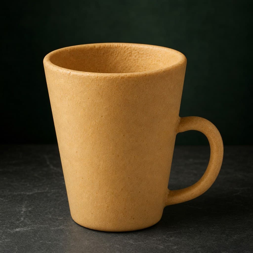 Vaso alto comestible Ecotaza con asa