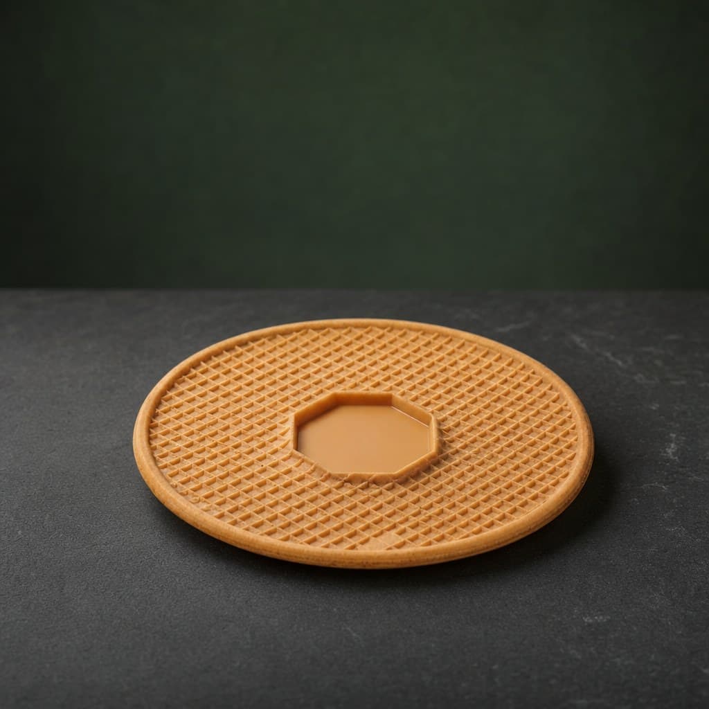 Plato comestible Ecotaza con textura de barquillo